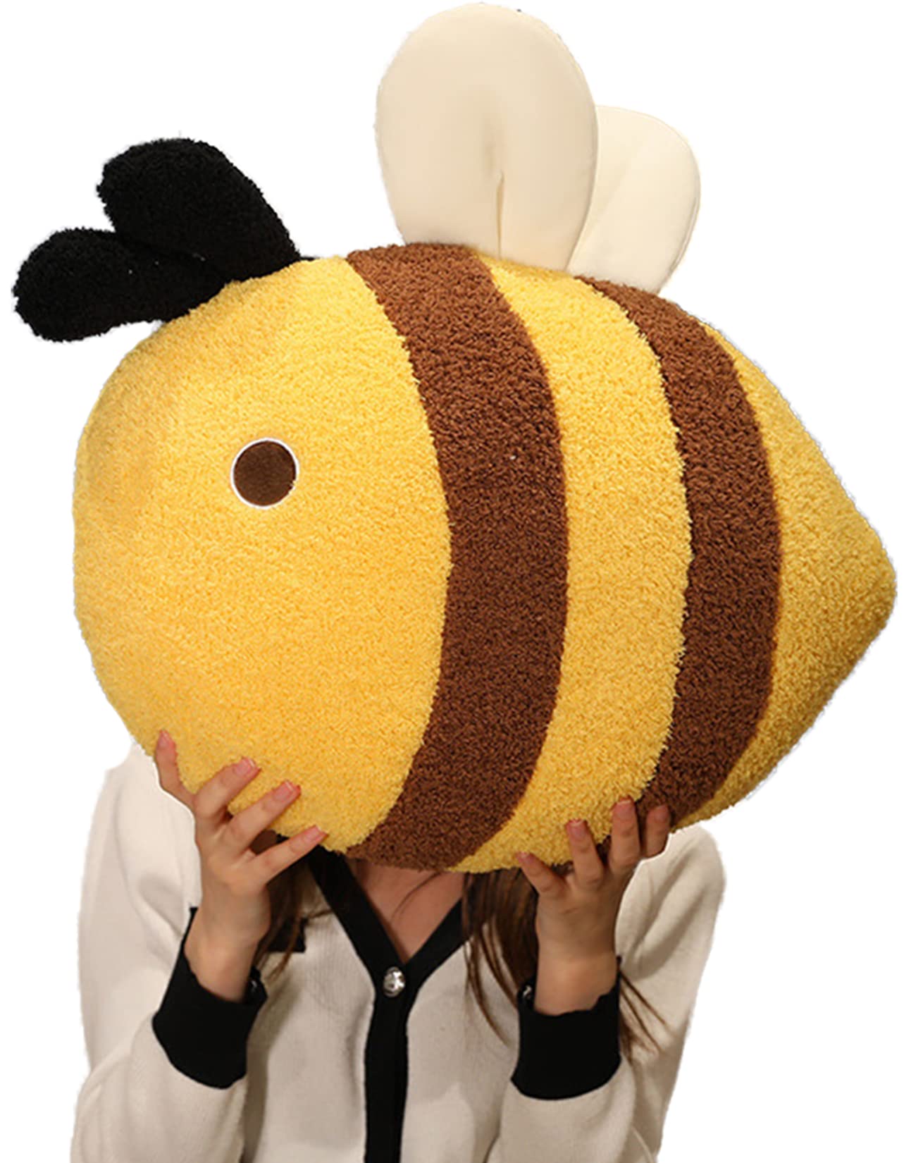 Tongsong Cute Pillow Plush Bee Stuffed Animal Stuff Honeybee Plush Pillow Honey Bee Toys Kawaii Soft Bumble Bee Pillow Hugging S